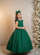 Vestido Ysa Kids Ariane Longo Verde Bandeira
