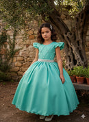 Vestido Ysa Kids Ariane Longo Verde Menta
