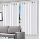 Cortina Blackout Película Cinza com Ilhós - 200x140cm