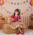 Vestido Bella Child Junino Forró Junino Vermelho