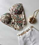 Cropped Corset Estampado com Renda Sabrina Ref. 1859