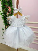 Vestido Menina Bonita Bebe Ana Carolina Branco