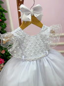Vestido Menina Bonita Bebe Ana Carolina Branco