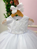 Vestido Menina Bonita Bebe Ana Sofia Branco