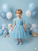 Vestido Marie Azul Tiffany Bolinhas