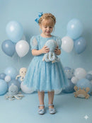 Vestido Marie Azul Tiffany Bolinhas