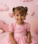 Vestido Marie Rosa Bebe Bolinhas
