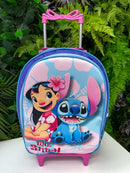 Mochila Rodinhas Stitch + Estojo de Brinde