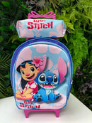 Mochila Rodinhas Stitch + Estojo de Brinde