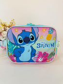 Kit Mochila Infantil C/ Rodinhas Tam. 16 + Lancheira Térmica Lilo e Stitch