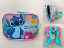 Kit Mochila Infantil C/ Rodinhas Tam. 16 + Lancheira Térmica Lilo e Stitch