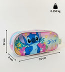 Estojo Escolar Simples da Lilo Stitch e Angel Rosa