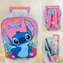 Kit Mochila Infantil C/ Rodinhas Tam. 16 + Lancheira Térmica Lilo e Stitch