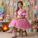 Vestido Marie Junino Luxo Ursinho do Sertão Pink