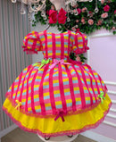 Vestido Junino Banana Club Luxo Quermesse Feliz