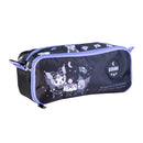 Kit Mochila de Costas Escolar 43cm e Estojo Duplo Juvenil Kuromi College