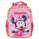Kit Mochila Costas Tam.16 + Lancheira Térmica e Estojo box Infantil da Minnie Rosa Colorida