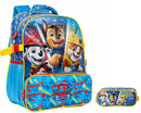 Kit Mochila de Costas Tam. 14 C/ Capuz e Estojo Duplo Escolar da Patrulha Canina S2