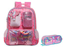 Kit Mochila de Costas Tam. 17  e Estojo Triplo Tween Sereia On My Way!