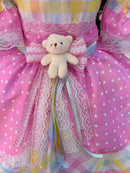 Vestido Marie Junino Luxo Ursinho do Sertão Rosa