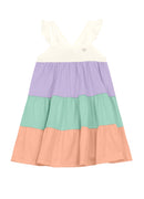 Vestido Meia Malha Menina BRANDILI Três Marias em tons Pasteis