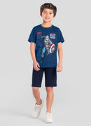 Camiseta Vingadores ORIGINAL em Meia Malha BRANDILI licenciada MARVEL - Camiseta HULK, Homem de Ferro, Capital America