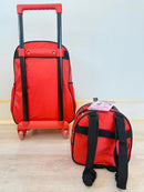 Kit Mochila de Rodinhas Escolar da Minnie X Tam.16 + Lancheira Térmica