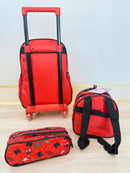 Kit Mochila de Rodinhas Escolar da Minnie X Tam.16 + Lancheira + Estojo Duplo