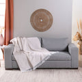 Manta para Sofá Grid 1 Peça 2,10m x 1,35m 60% Algodão / 40% Poliéster Jacquard com Franja