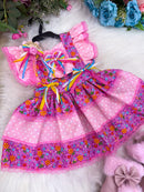 Romper/Vestido Princesa Belli Junino Florzinha do Arraiá