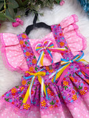 Romper/Vestido Princesa Belli Junino Florzinha do Arraiá