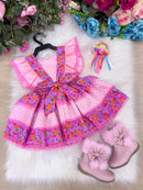 Romper/Vestido Princesa Belli Junino Florzinha do Arraiá