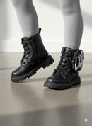 Bota\Coturno Nilqi Mimosa Preto