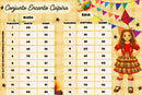 Conjunto Junino Banana Club Luxo Camisa Vermelha Encanto Caipira