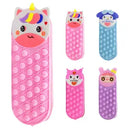 Estojo Pop It de Silicone 21x9x6cm Cores Sortidas