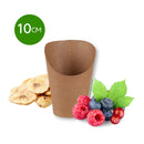 Kit 500un Copo Papel Kraft Para Fritas e Chips 10,2 x 5,6cm