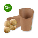 50un Copo Papel Kraft Para Fritas e Chips 12 x 5,8cm