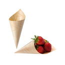 Cone Em Lâmina De Madeira 12,5cm Biodegradável  - 50un