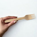 Garfo Madeira Premium 16cm Biodegradável - 100un