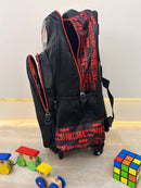 Mochila Infantil Com Rodinhas Batman Preta e Vermelha