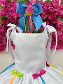 Vestido de Alça Infantil Luxo Junino Arraiá Caipira Noiva