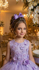 Vestido Juvenil Vila Lele Regata Flores Lilas
