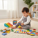 Kit de 10 Brinquedos Educativos de Madeira e EVA