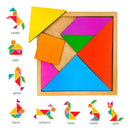 Tangram Brinquedo Educativo Infantil em Madeira Pedagógico Lúdico