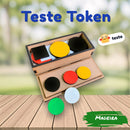 Brinquedo Educativo e Pedagógico Teste Token de Madeira