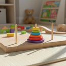 Torre de Hanoi Brinquedo educativo infantil em Madeira e EVA Pedagógico