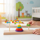 Torre de Hanoi Brinquedo educativo infantil em Madeira e EVA Pedagógico