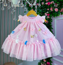 Vestido Vila Lele Jardim das Borboletas Baby Liz + Saiote