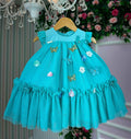 Vestido Vila Lele Jardim das Borboletas Baby Liz + Saiote