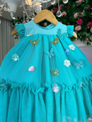 Vestido Vila Lele Jardim das Borboletas Baby Liz